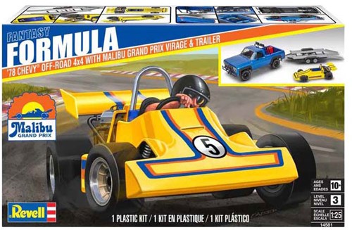Revell kit de modelismo Chevy 4x4 Pickup con Go-kart escala 1:25