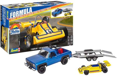 Revell kit de modelismo Chevy 4x4 Pickup con Go-kart escala 1:25-3
