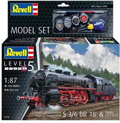 Revell kit de modelismo locomotora de vapor S3/6 BR18 1:87 tren