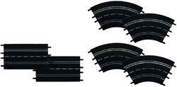 Set de extensión de pista Carrera - escala 1:24 - paquete de 6 piezas de pista