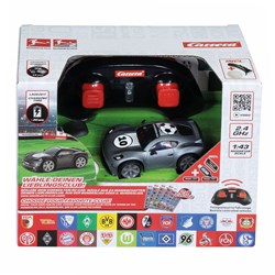 Carrera RC Mini coche Bundesliga 1:43 gris - juguete de fútbol