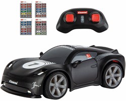 Carrera coche RC Bundesliga 1:43 negro - Mini vehículo de carreras fútbol