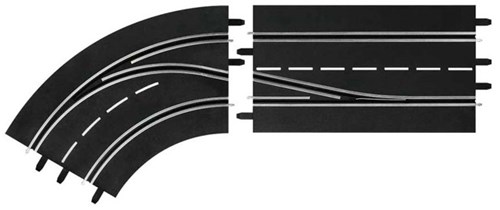 Carrera pista de carreras Curva de cambio de carril izquierda 1:24 - accesorio de pista