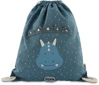 Trixie bolsa de deporte azul - bolsa de gimnasio Mr. Triceratops para niños impermeable