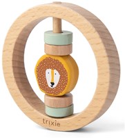 Trixie sonajero de madera para bebé - haya FSC - Mr. Lion amarillo