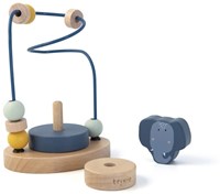 Trixie laberinto de cuentas de madera - juguete educativo Mrs. Elephant azul FSC-2