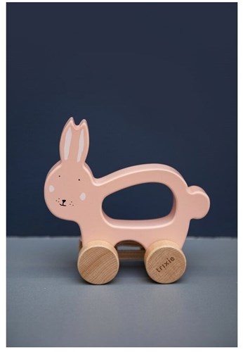 Trixie juguete de arrastre de madera conejo - certificado FSC - juguete para bebé Mrs. Rabbit-2