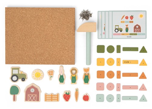 Trixie juego de martillo de madera granja juguete educativo FSC-2