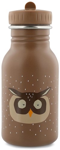 Trixie botella agua acero niños 350ml Mr. Owl antigoteo marrón