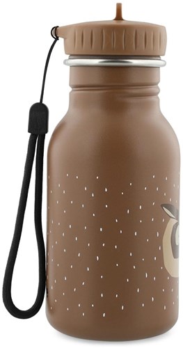 Trixie botella agua acero niños 350ml Mr. Owl antigoteo marrón-3