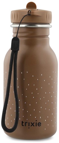 Trixie botella agua acero niños 350ml Mr. Owl antigoteo marrón-2