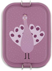 Trixie fiambrera grande - caja de almuerzo de acero inoxidable Mrs. Peacock para niños