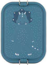 Trixie fiambrera grande - caja de almuerzo de acero inoxidable para niños - Mr. Triceratops - azul - dinosaurio