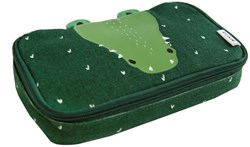 Trixie Estuche rectangular - Mr. Crocodile - Estuche verde para niños