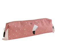 Trixie estuche - bolsa larga Mrs. Flamingo algodón rosa escuela