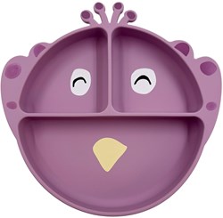 Trixie plato de silicona para bebé con compartimentos y ventosa Mrs. Peacock