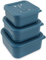 Trixie set de cajas para snacks - 3 piezas fiambreras Mr. Triceratops azul-2