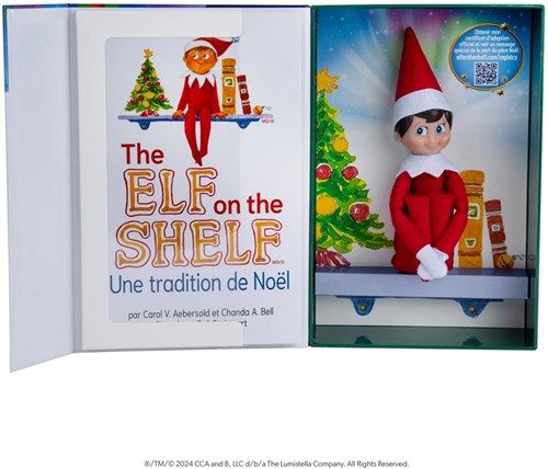 Elf On The Shelf elfo de Navidad niño francés con libro - juguete mágico-2