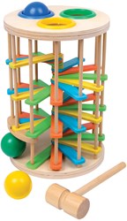 Small Foot torre de bolas de madera juguete educativo con juego de martillo