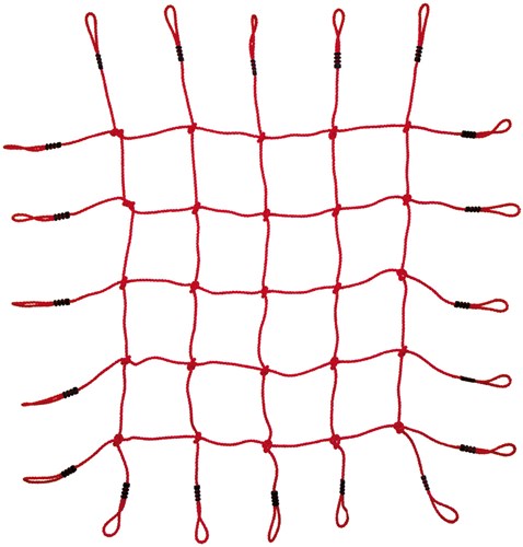 Small Foot red de escalada equipo de juego exterior de plástico 170x170 cm