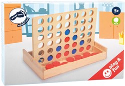 Small Foot - Juego de viaje de madera Cuatro en línea juego compacto