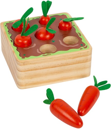 Small Foot juego de formas zanahoria de madera - juguete educativo motricidad-2