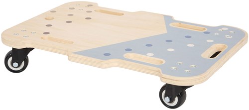 Small Foot tabla rodante de madera azul - juguete deportivo para niños-2