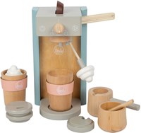 Small Foot set de barista de madera - cafetera de juguete para niños-3