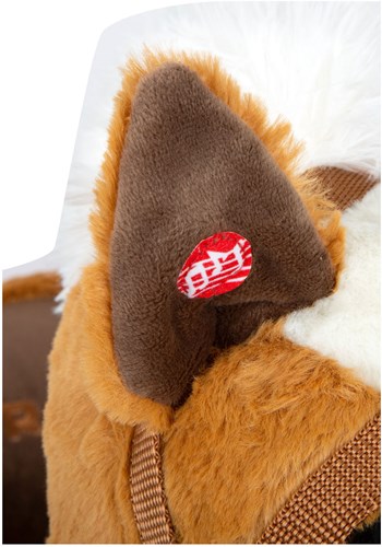 Small Foot caballo balancín de madera marrón con sonido y asiento juguete-3
