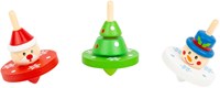 Small Foot peonza de madera juguete navideño - peonza de Navidad de madera para niños