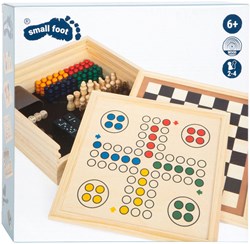 Small Foot juegos clásicos de madera caja de almacenamiento familiar