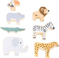 Small Foot juego de equilibrio de madera animales safari - juego apilable 7 piezas juguete-2