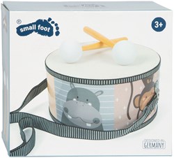 Small Foot tambor de juguete de madera animales salvajes con baquetas para niños
