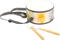 Small Foot tambor de juguete de madera animales salvajes con baquetas para niños-2