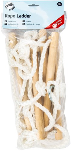 Small Foot escalera de cuerda juguete de escalada madera 6 peldaños 200cm exterior