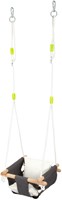 Small Foot columpio de madera para bebé con cojín - silla columpio verde-3