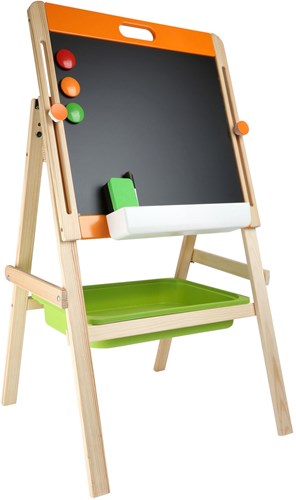 Small Foot pizarra de madera y pizarra magnética - juguete educativo 7 piezas