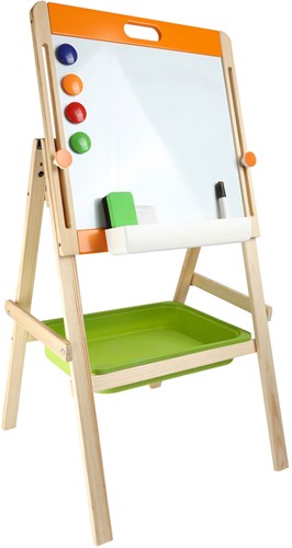 Small Foot pizarra de madera y pizarra magnética - juguete educativo 7 piezas-3