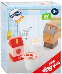 Small Foot set de productos lácteos de madera - juguete para cocina infantil