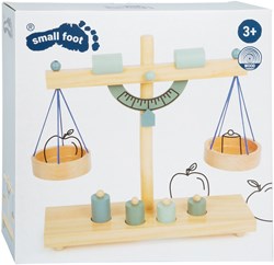 Small Foot balanza de juguete de madera con pesas - juego educativo