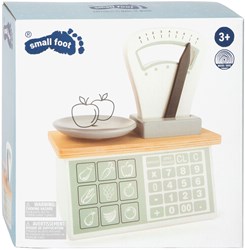 Small Foot balanza de juguete de madera - gris - juego de rol educativo