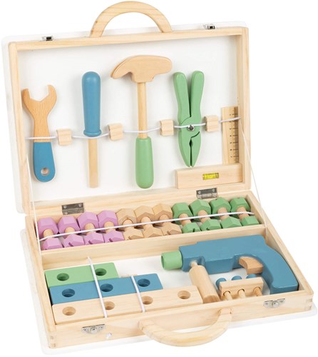 Small Foot caja de herramientas de madera set de construcción Nordic 43 piezas juguete-2