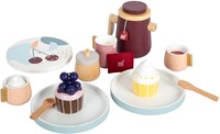 Set de café y té de madera juguete Small Foot - 16 piezas diseño escandinavo-2