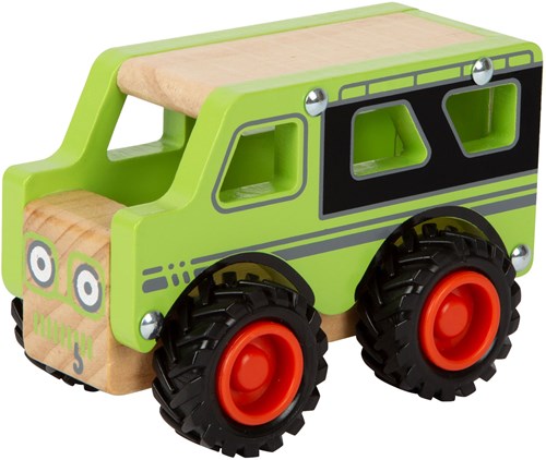 Small Foot jeep todoterreno de madera verde - coche de juguete FSC madera-3