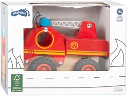 Small Foot camión de bomberos de madera juguete con escalera - madera FSC