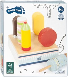 Small Foot set de helados de juguete de madera con soporte - madera FSC