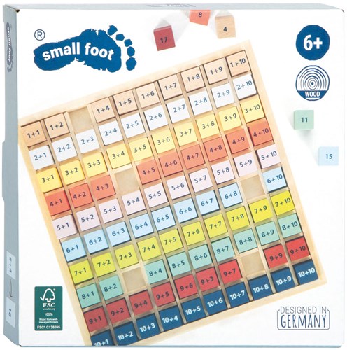 Small Foot tablero de sumas de madera juguete educativo 100 piezas