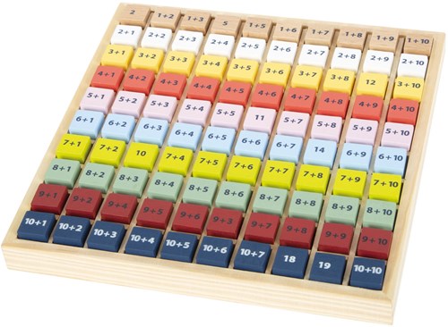 Small Foot tablero de sumas de madera juguete educativo 100 piezas-2