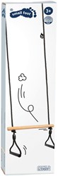 Small Foot columpio trapecio de madera con anillas de gimnasia Black Line