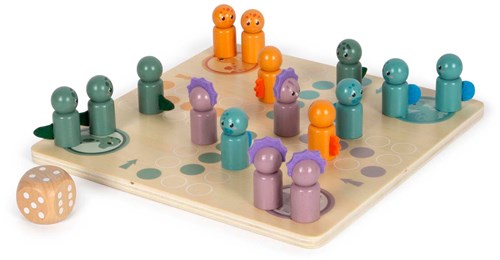 Small Foot juego de mesa de madera Dino - Ludo para niños-2